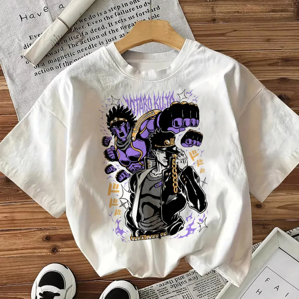 Jojo’s Bizarre Adventure top tees femme clearance sales anime korean fashion 80s meme t shirt gothic summer jojifuku view 3