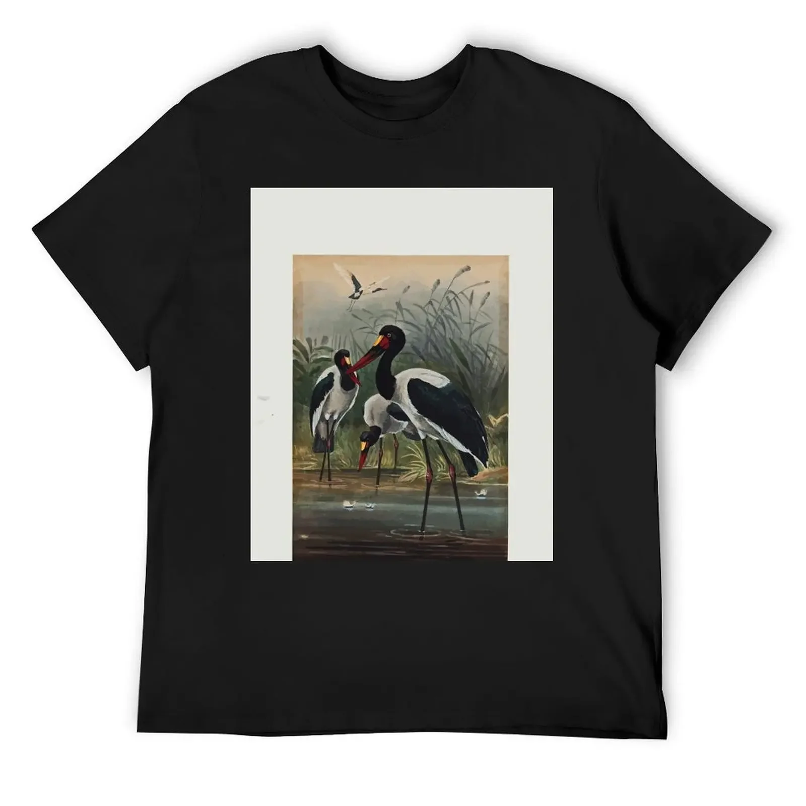 Zoological sketches by Joseph Wolf 1861 to 1867 092 The Saddle Billed Stork T-Shirt