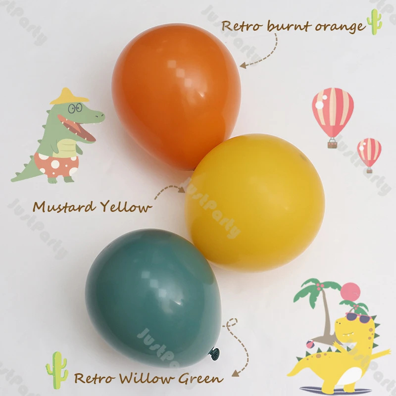 75pcs Mustard Kids Birthday Balloon Garland Baby Shower Decorations DIY Burnt Orange Willow Green Balloon Arch Kit Wedding Decor