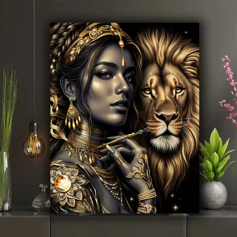 2025-completo-quadrado-redondo-diamante-diy-sonhador-mulher-dourada-e-leao-diamante-ponto-cruz-novo-mosaico-arte-da-parede-decoracao-para-casa