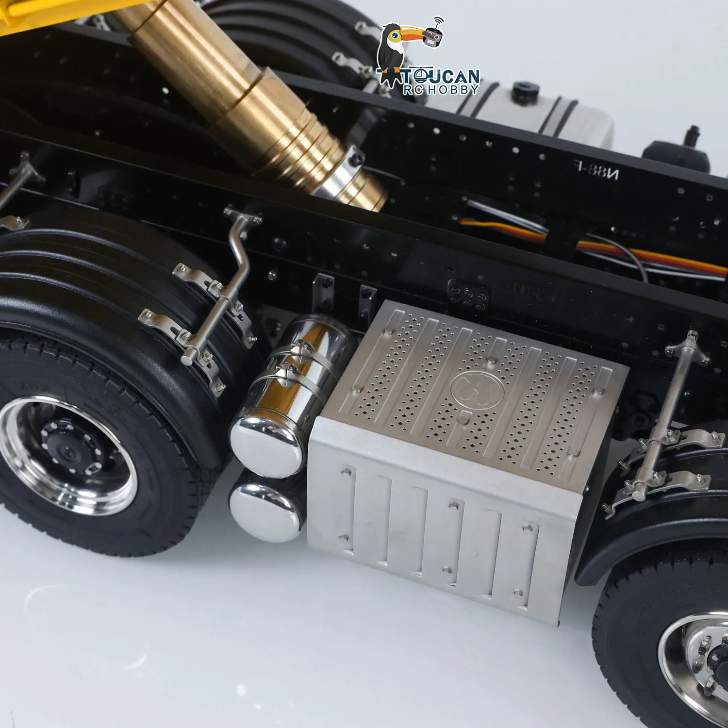 

1/14 Metal Hydraulic RC Dump 8x8 RC Truck TOUCAN Remote Control Dumper Truck Car Tipper Toys ESC Servo Light Sound I6S Model