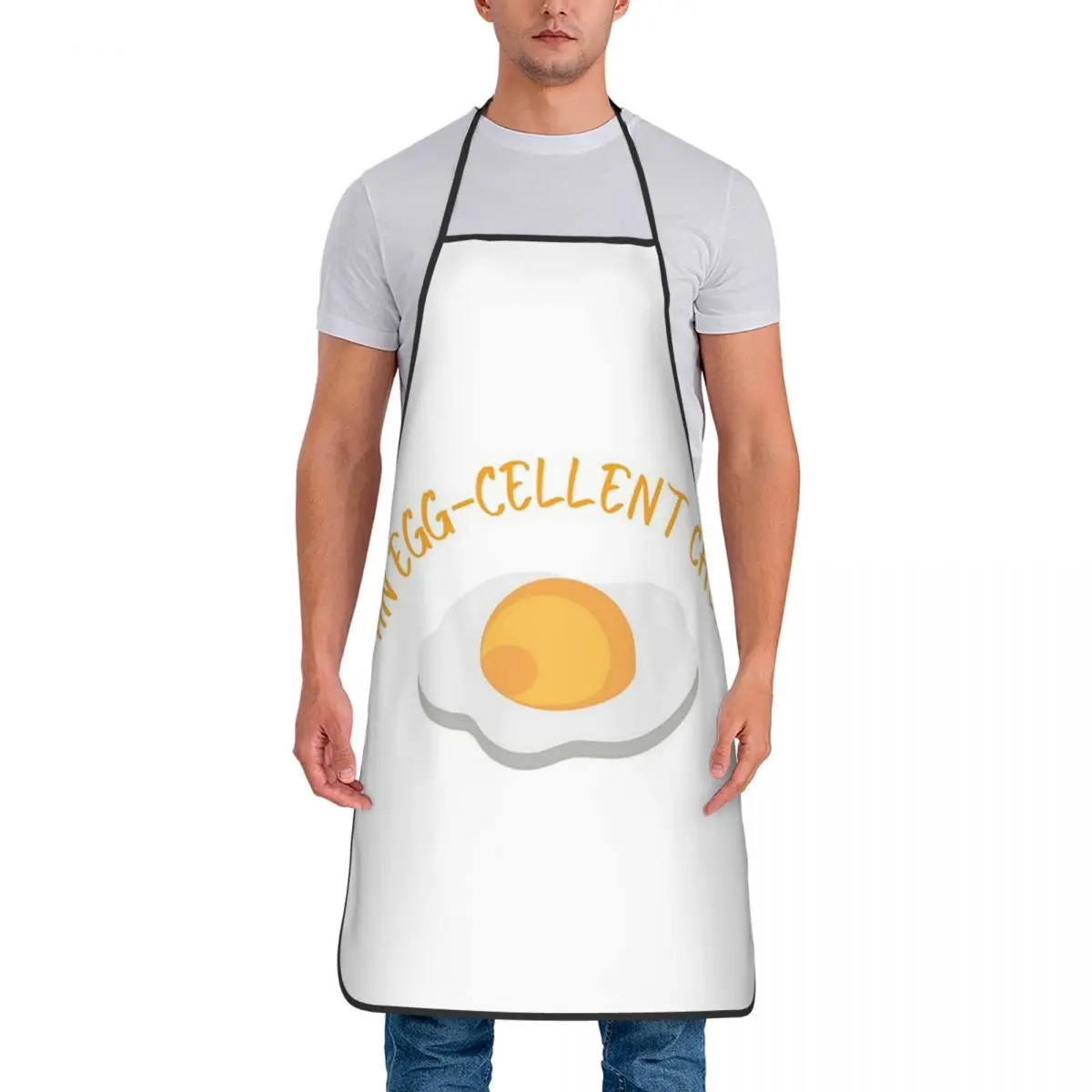 An Egg-cellent Chef grembiuli Chef Cooking Cuisine Tablier bavaglino impermeabile pulizia della cucina scamiciato per donna uomo giardinaggio