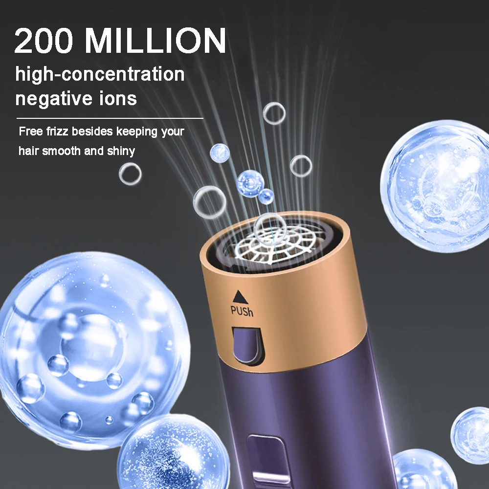 6 في 1 فرشاة مجفف الشعر، مشط تدفق الهواء القابل للفصل، فرشاة تمليس الشعر، أداة التحكم في الحرارة للشعر الناعم #3