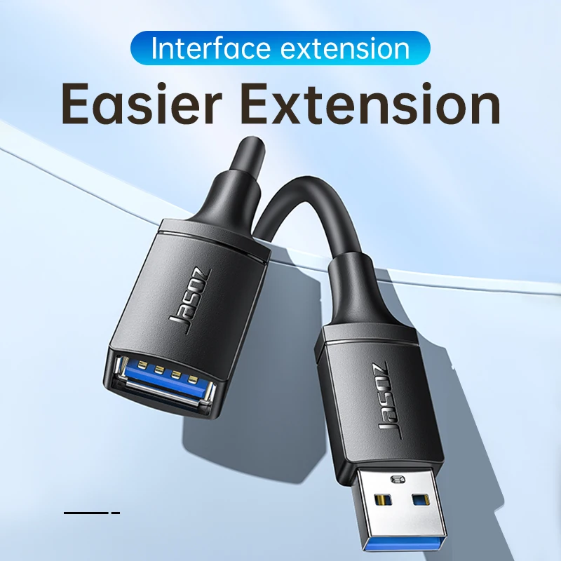 Jasoz USB Extension Cable Male to Female USB 3.0 Extender Cord for TV SSD Xbox One Laptop PC Fast Speed USB 3.0 Extension Cable