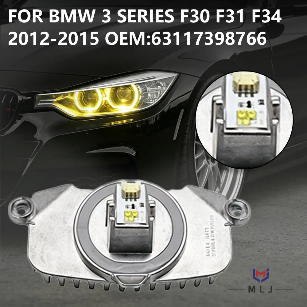 Xenon Headlamp Daytime Running Light Yellow Angel Eye DRL Module OE 63117398766 Suitable For BMW F30 F31 F34 320i 328i 2012-2015