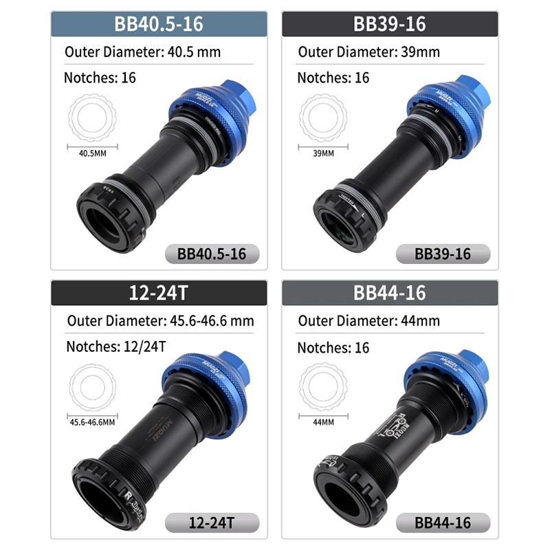 Picture 3: MUQZI Bottom Bracket Install Removal Tool 12/16-Notch Fits 39mm/40.5mm/44mm/45.6-46.6mm Outer Diameter BB Cups