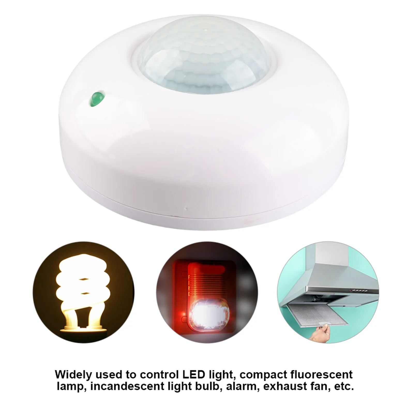 110V‑240V Adjustable Body Motion Movement Ceiling Infrared Sensor Detector Light Bulb  Adjustable Infrared Sensor
