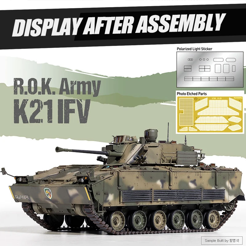 

Academy Plastic Assembled Tank Scale Model Kit 13566 1/35 Korean Army K21 IFV Infantry Fighting Vehicle