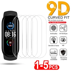 9d filme curvo hidrogel para xiaomi mi banda, protetor de tela macia para mi banda 3, 4, 5, 6, 7 pro, acessórios