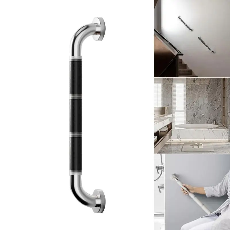 Reliable Bathroom Handrail Stainless Steel Grab Rails Night Visible for Elderly and People with Limited Mobility Durable