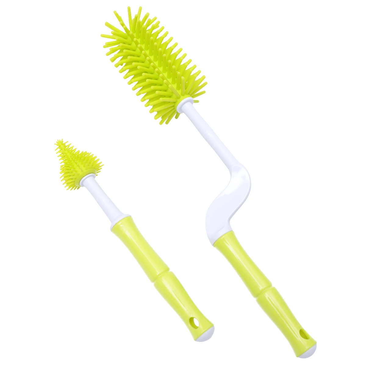 

1 set Baby Bottle Cleaning Brushes Gentle Silicone Feeding Pacifier Brush Set Eco Handle 360 Degrees Rotation Portable