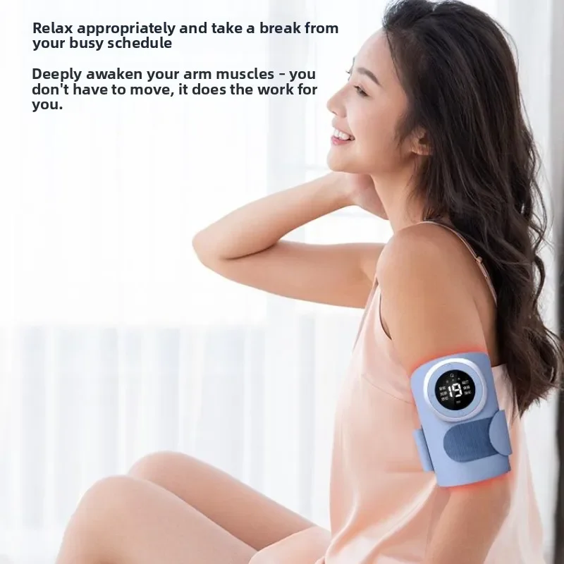 Wireless EMS Microcurrent Arm Shaper, Portable Vibration Swing Massager for Upper Arm Fat Removal