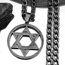 collier étoile de david, pendentif hexagramme, bijou juif, acier inoxydable, collier femme, symbole de foi,