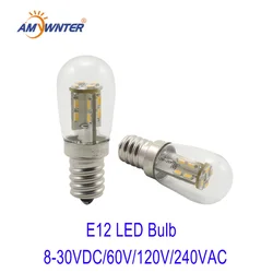 12V 24V E12 Led Bulb 220V 110V 2W Design Energy Saving Candle Warm White Filament Light 360 Degree Lamp pack of 5