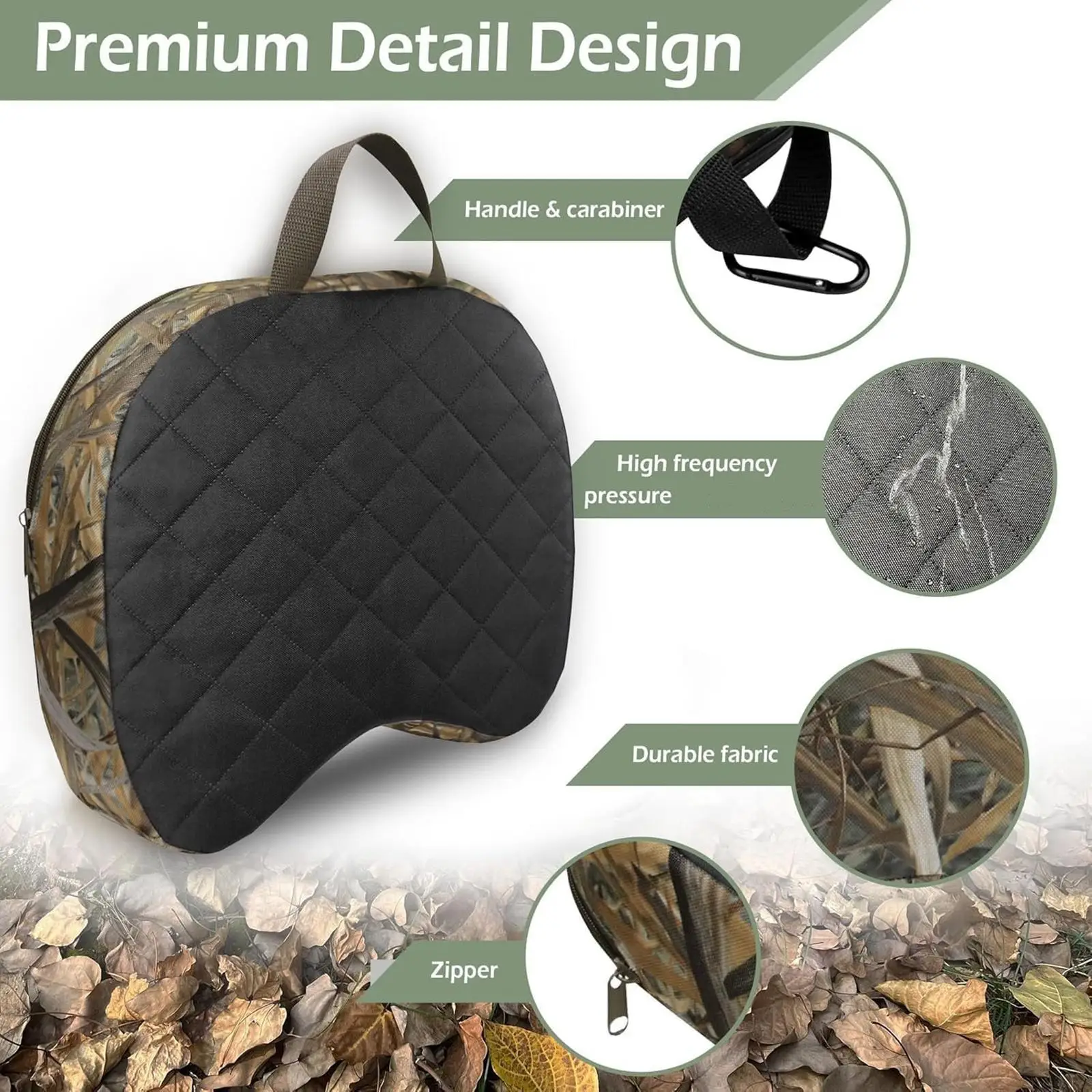 

Camping Seat Cushion Sitting Pad Gifts Multifunctional Accessories Tree Stand Chair for Lawn Picnic Stadium Fishing Camping
