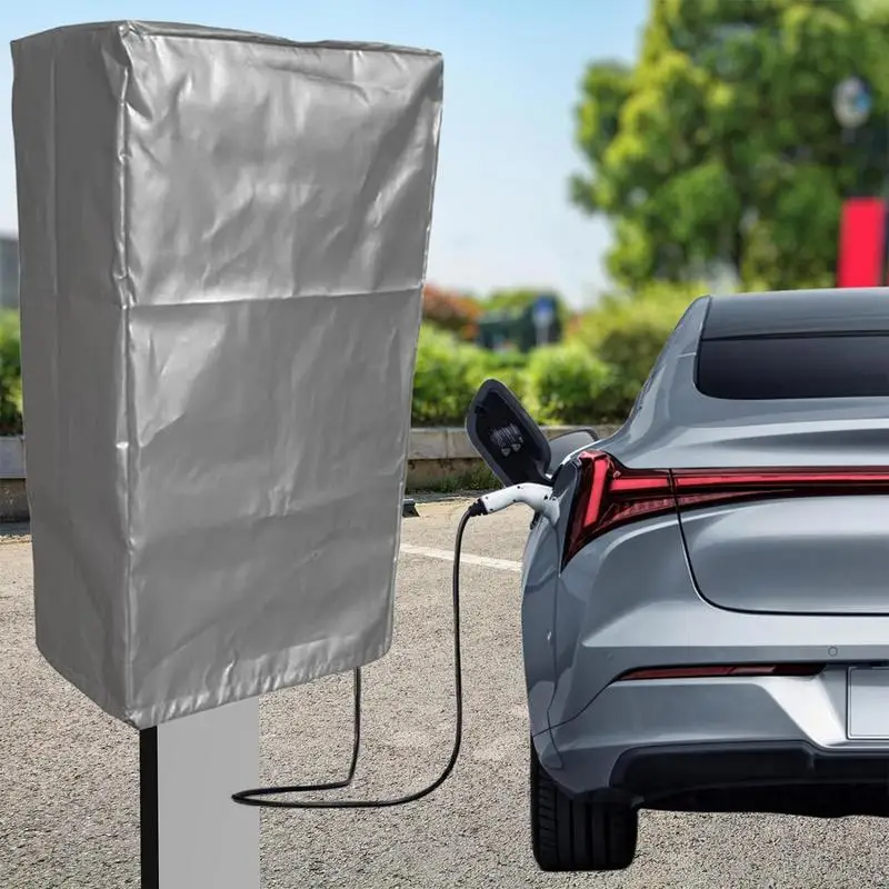 EV Charging Station Rain Cover Outdoor Car Charging Pile Cover Windproof Charging Station Weather Roof Oxford Cloth Workplace