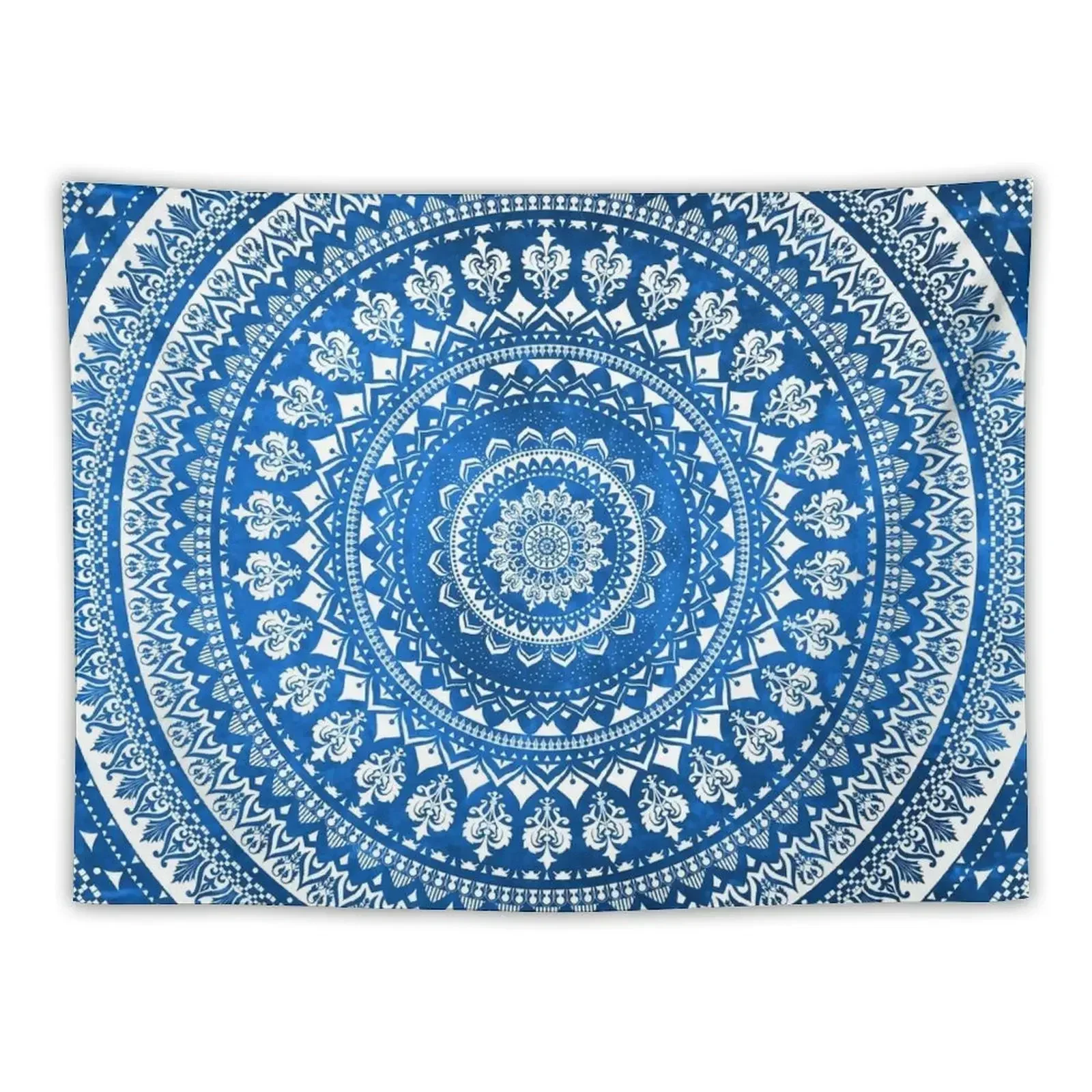 

Mandala Blue Tapestry Home Decor Aesthetic Custom Decoration For Bedroom Tapestry