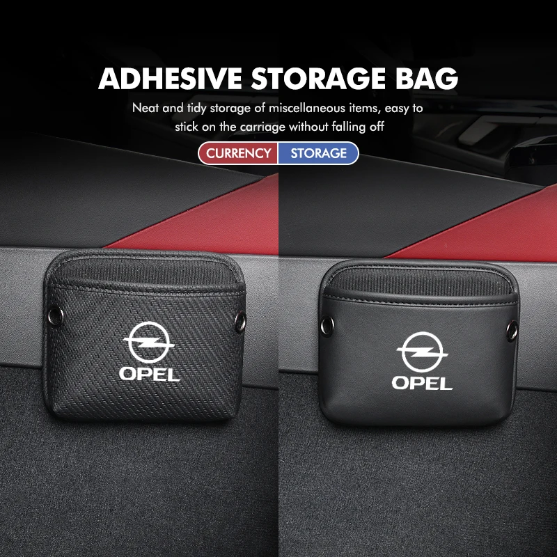 Car Storage Organizer Bag Mobile Phone Storage Box Adhesive For Opel Insignia Corsa Zafira Mokka Grandland Antara Ampera