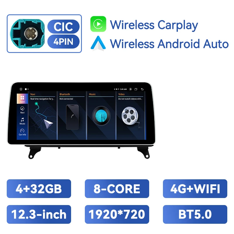 XONRICH Auto Multimedia Speler Voor BMW X5 E70 X6 E71 CCC CIC Android 14 GPS 4G Wifi DSP Draadloze Carplay Android Auto Stereo IPS
