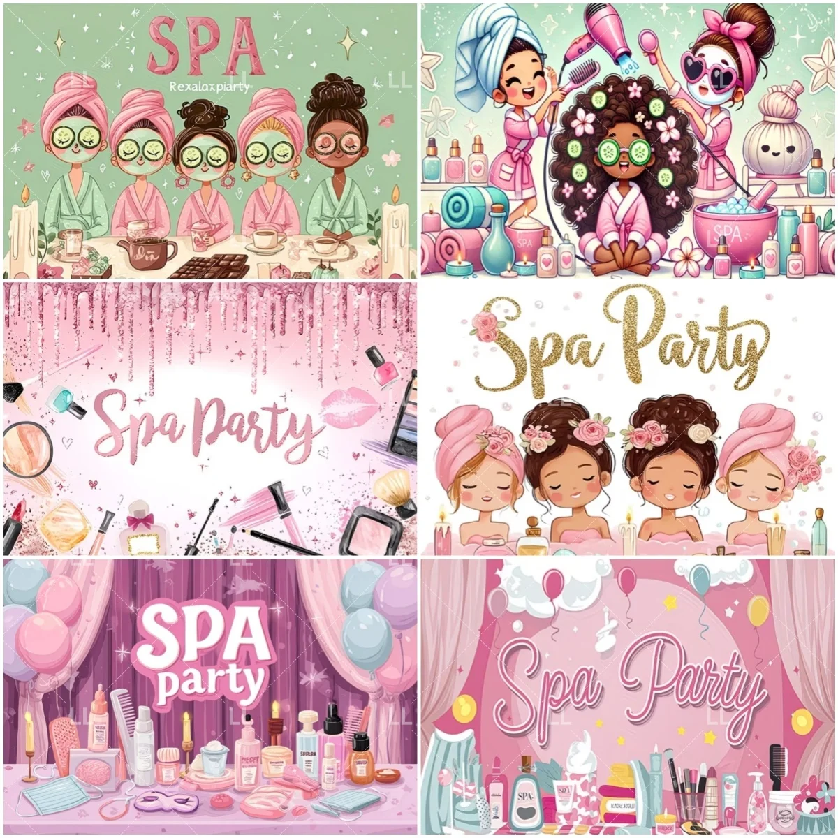 Beauty Makeup Girl Photo - Pink Beauty Makeup Spa Backdrop Birthday