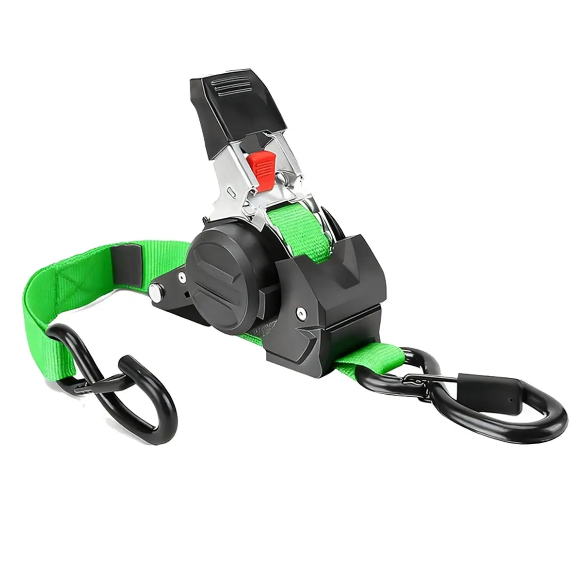 A23Z Retractable Ratchet Straps Self Retracting Ratchet Straps Soft Loops 3 Meters Easy Retract for Motorcycle Truck Cargo