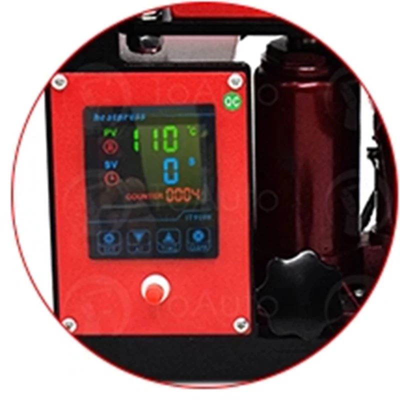 600W 10Ton Manual Hydraulic Rosin Heat Press Dual Plates Heating Presser Oil Wax Extraction Tool for Hot Stamping Pattern 6*12cm
