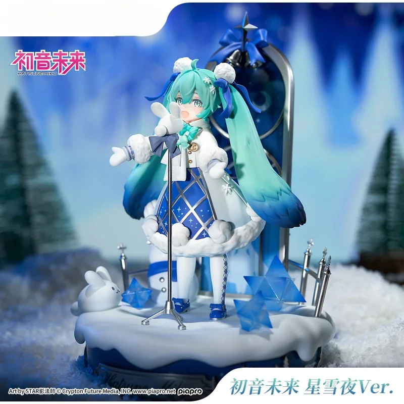 

Hatsune Miku Anime Figure Star Snow Night Ver Static figurine Official Genuine Version Kawaii Beautiful Girl Doll Toy Xmas Gifts