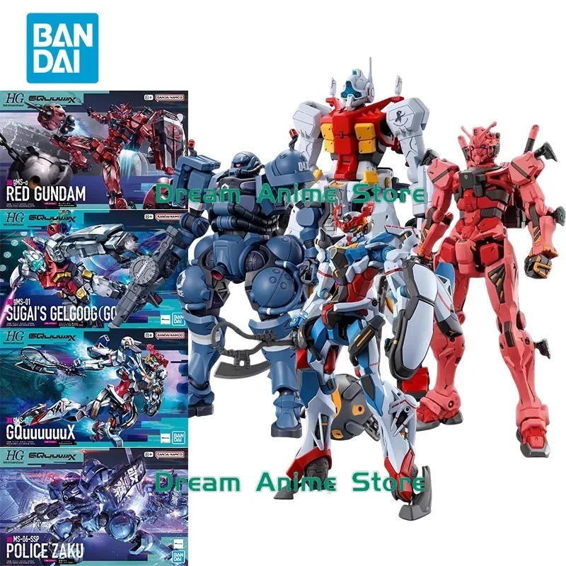 

Bandai Original GUNDAM HG 1/144 Anime Model GQuuuuuuX Gms-α RED GUNDAM Action Figure Assembly Model Toys Gifts for Children