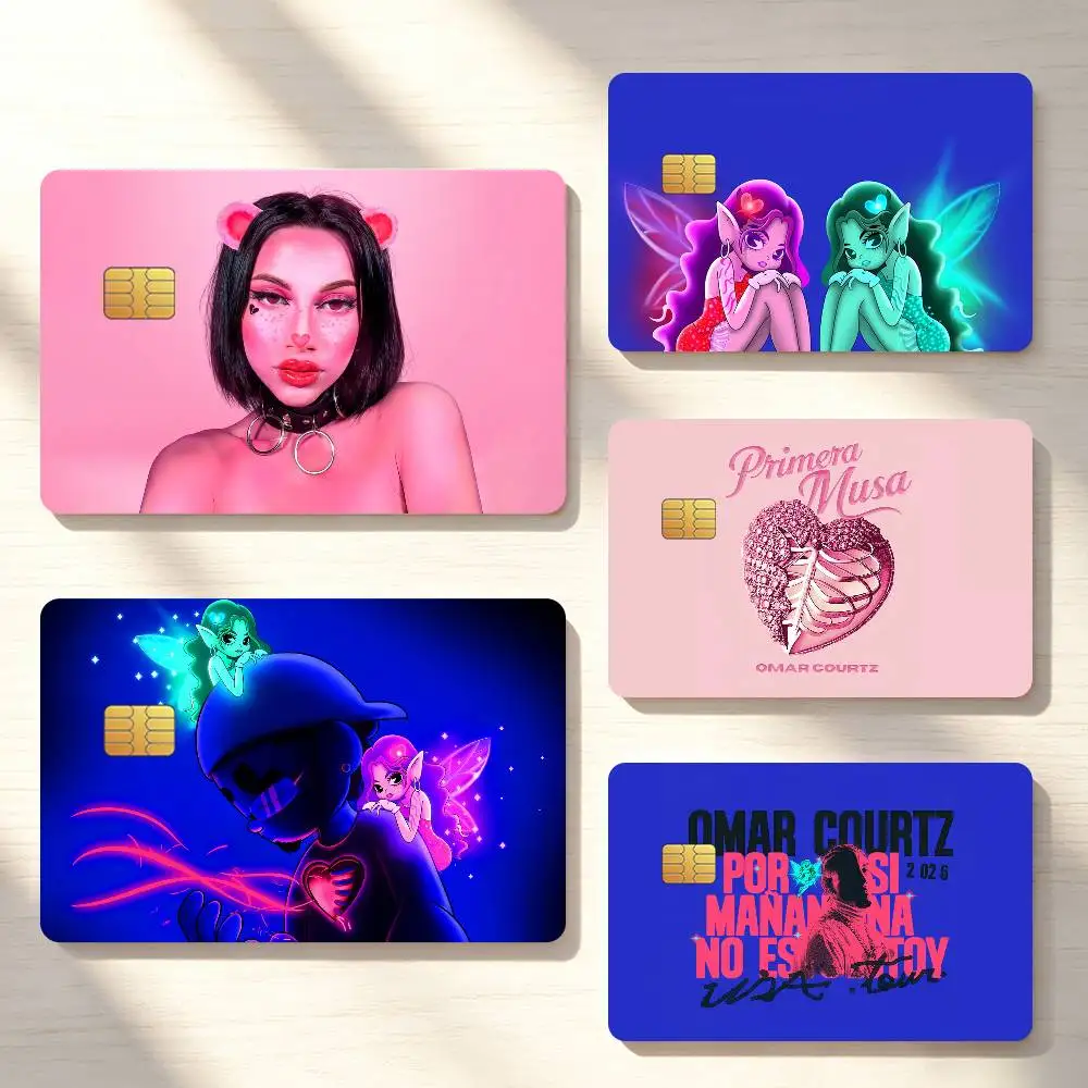 Singer O-Omar Courtz Music Credit Card Skin Stickers For Bank Bus Metro Cards Waterproof Anti-Scratch Gift 4PCS