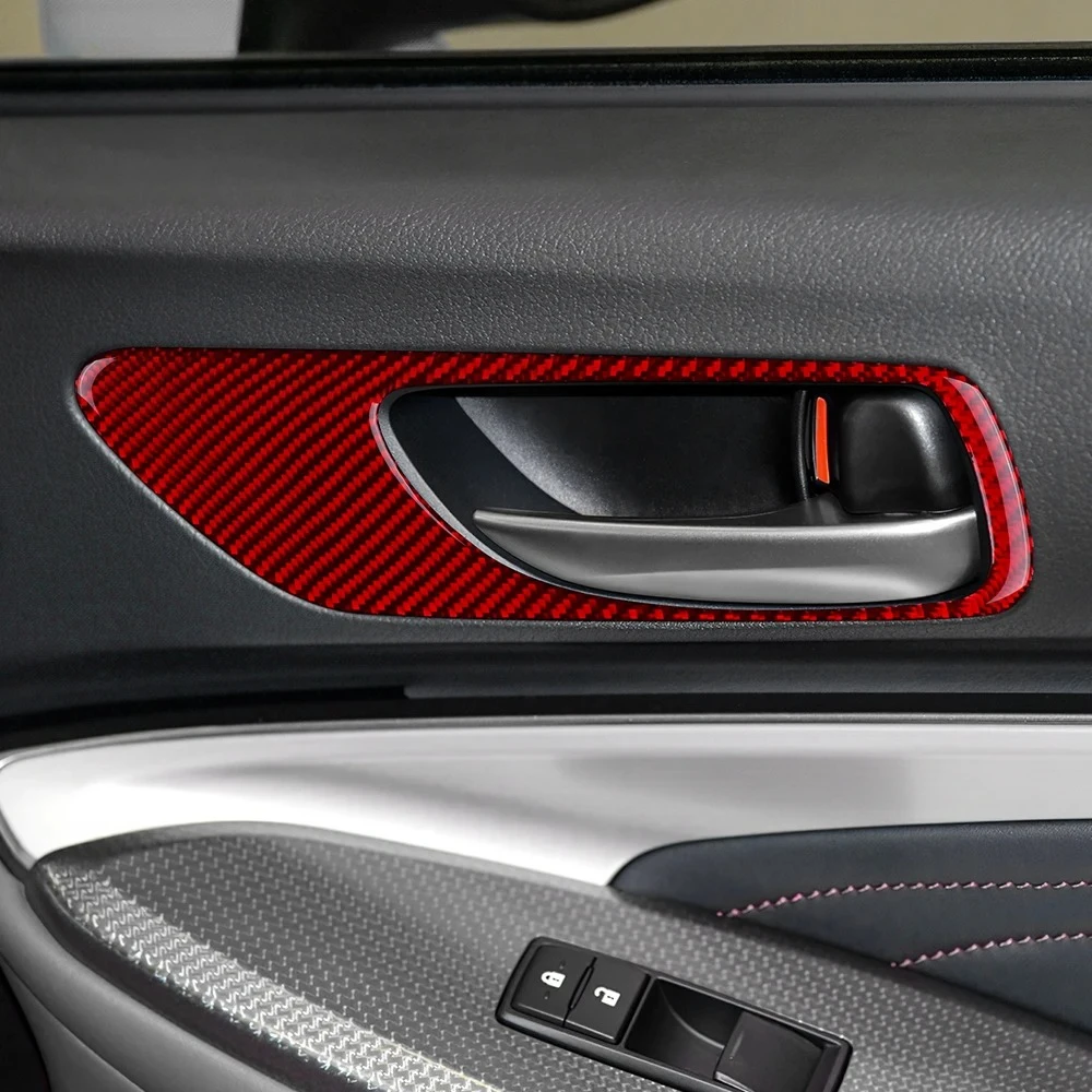 Real Soft Carbon Fiber Sticker For Lexus RC300 RC350 RC200T 2015-2018 2019 2020 2021 2022 2023 2024 2025 Car Door Handle Trim