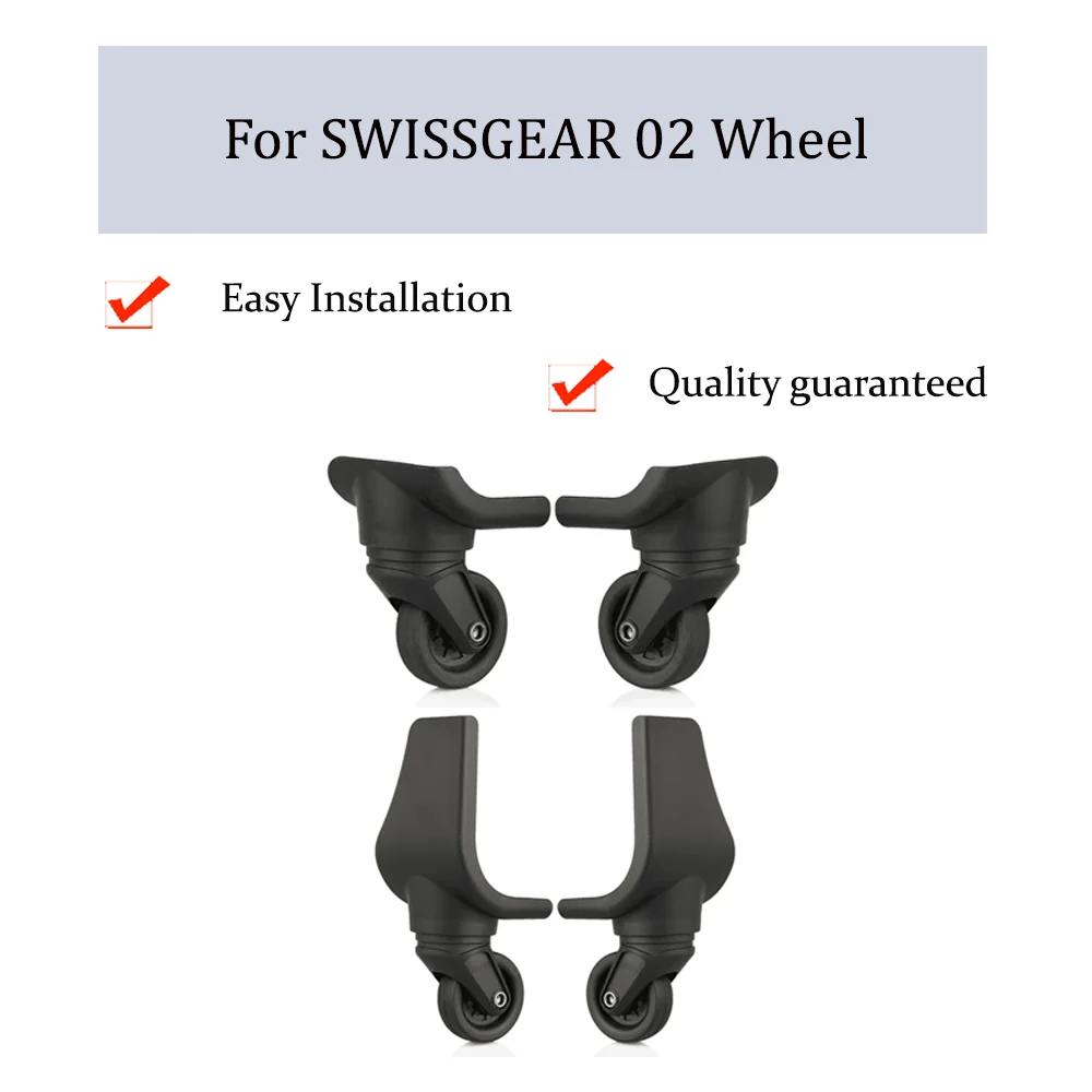 

For SWISSGEAR 02 Universal Wheel Replacement Trolley Case Luggage Pulley Silent Smooth Shock Absorbing Accessories Caster Wheels