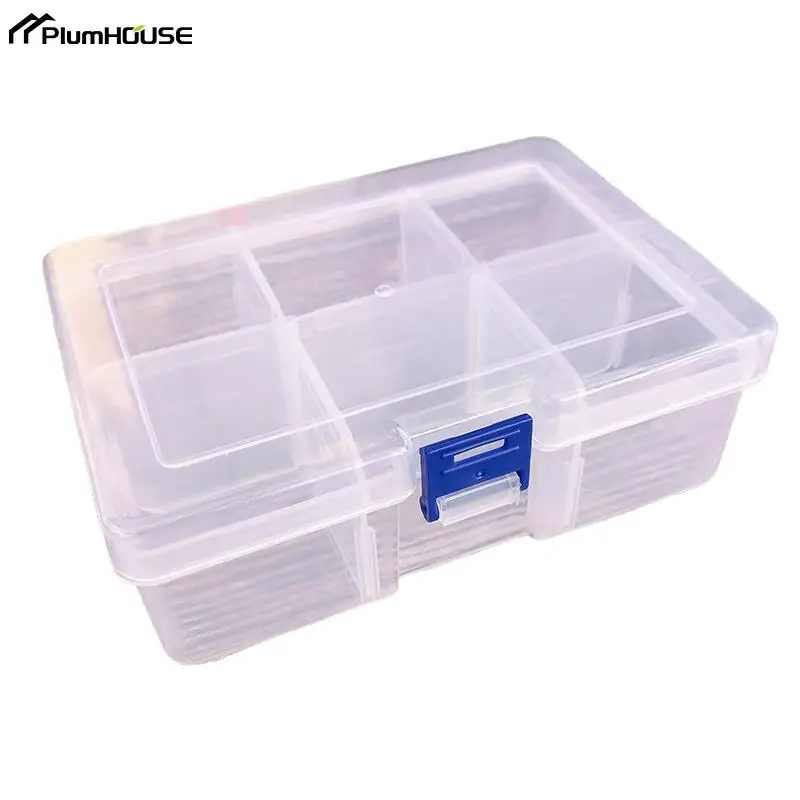 Detachable Plastic Box For Jewelry Earring Bead Screw Holder Case Clear Compartment Display Case Tool Container Strage Box