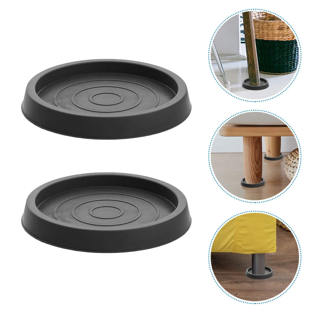 

8 Pcs Rubber Furniture Feet Pads Anti Round 2.5 Inch Brown Floor Protectors Noise Reduction Cushions for Chairs Sofas Desks