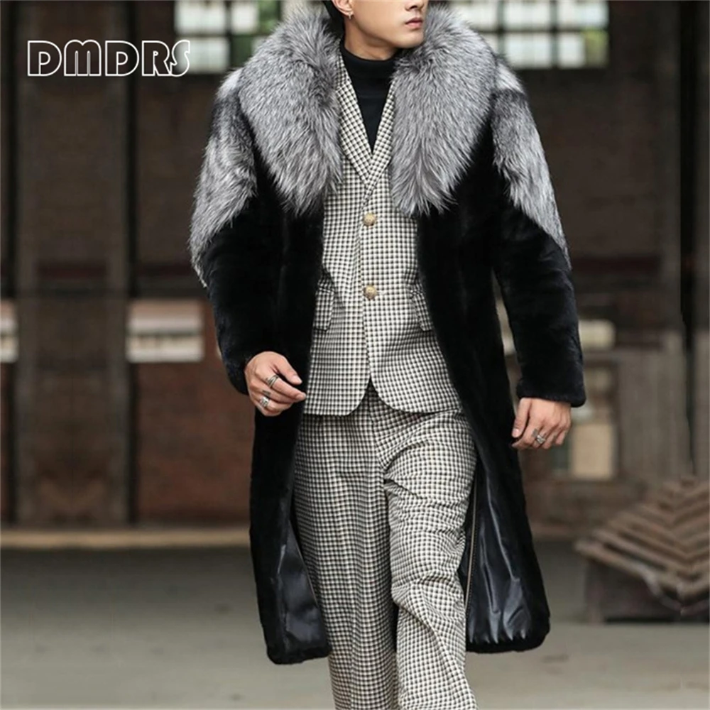 2025 Winter New Arrival Fur Coat, S - 6XL Plus Size, Fashionable Long Men's Fur Coat High Street Leopard Coat for Men