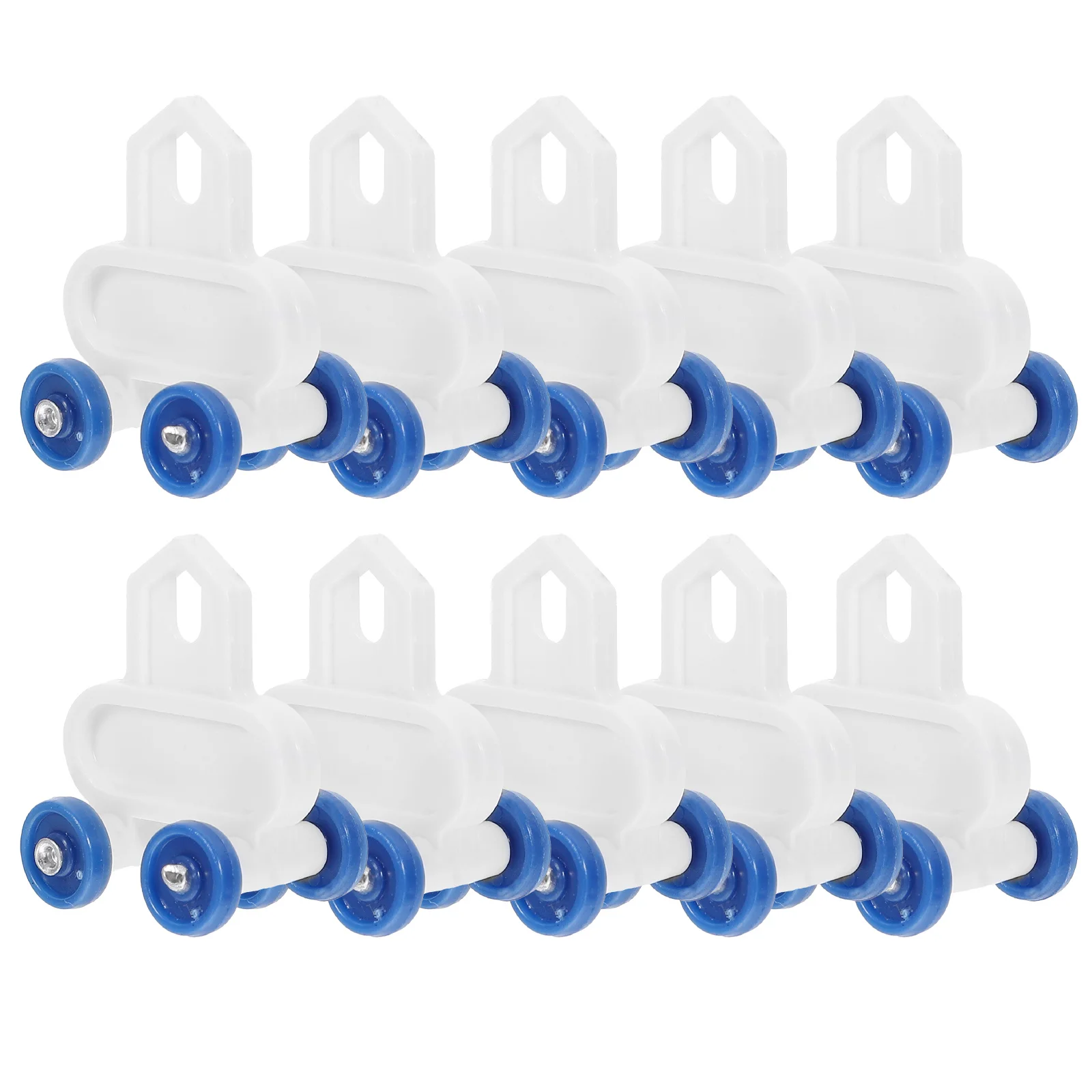 

20Pcs Curtain Track Rollers Plastic Double Curved Rail Sliding Gliders Smooth Quiet Operation Replacement Curtain Runner