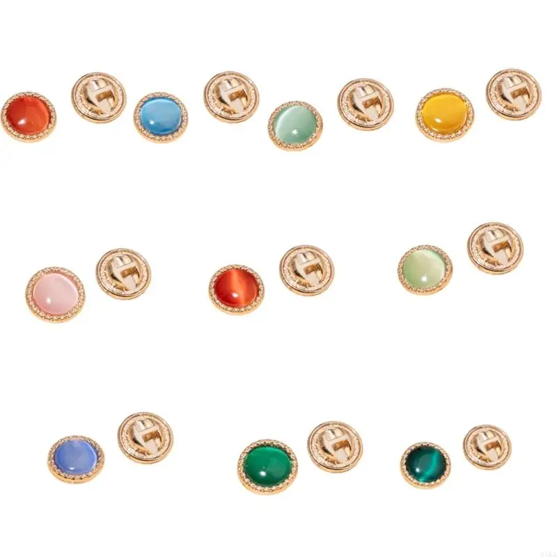  10Pcs Metal Buttons Decorative Sewing Button Fasteners For Jackets Dress Coat Handmade Garments Clothing Decoration