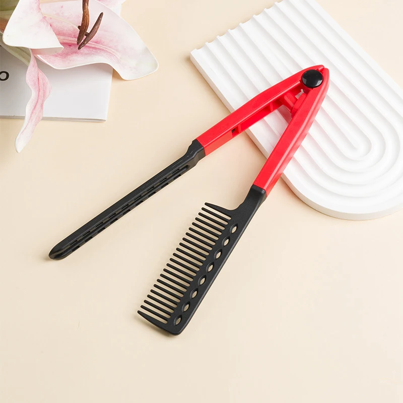 V Type DIY Straightener Hair Brush, Styling Tool