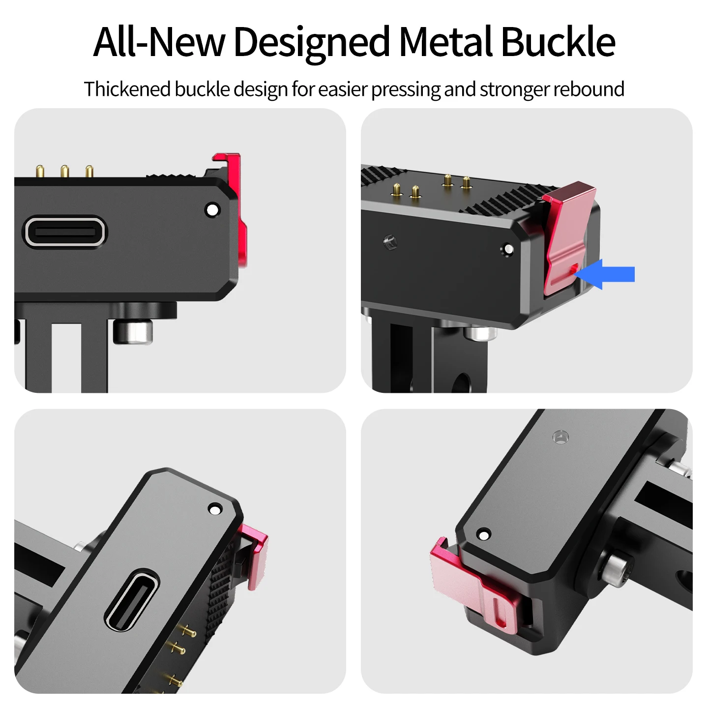 Langlebige Aluminium-Magnetische Schnellverschluss-Ladestation für DJI Osmo Nano Action-Kamera Magnet-Doppelbefestigung Kugelkopf Fahrradhalterung – Detail 8
