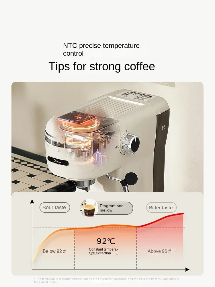 Midea KFE07 Italian coffee maker Small full semi-automatic mini espresso American all-in-one milk makerGenuine Original