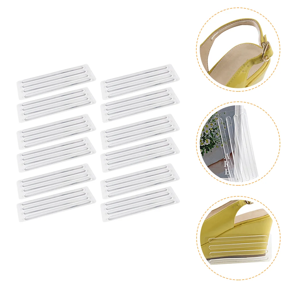 

12 Sheets Thin Sandal Stickers Tape Heel Pads Wear-resistant Portable Liners Convenient Summer Supply Comfortable Gel Women's