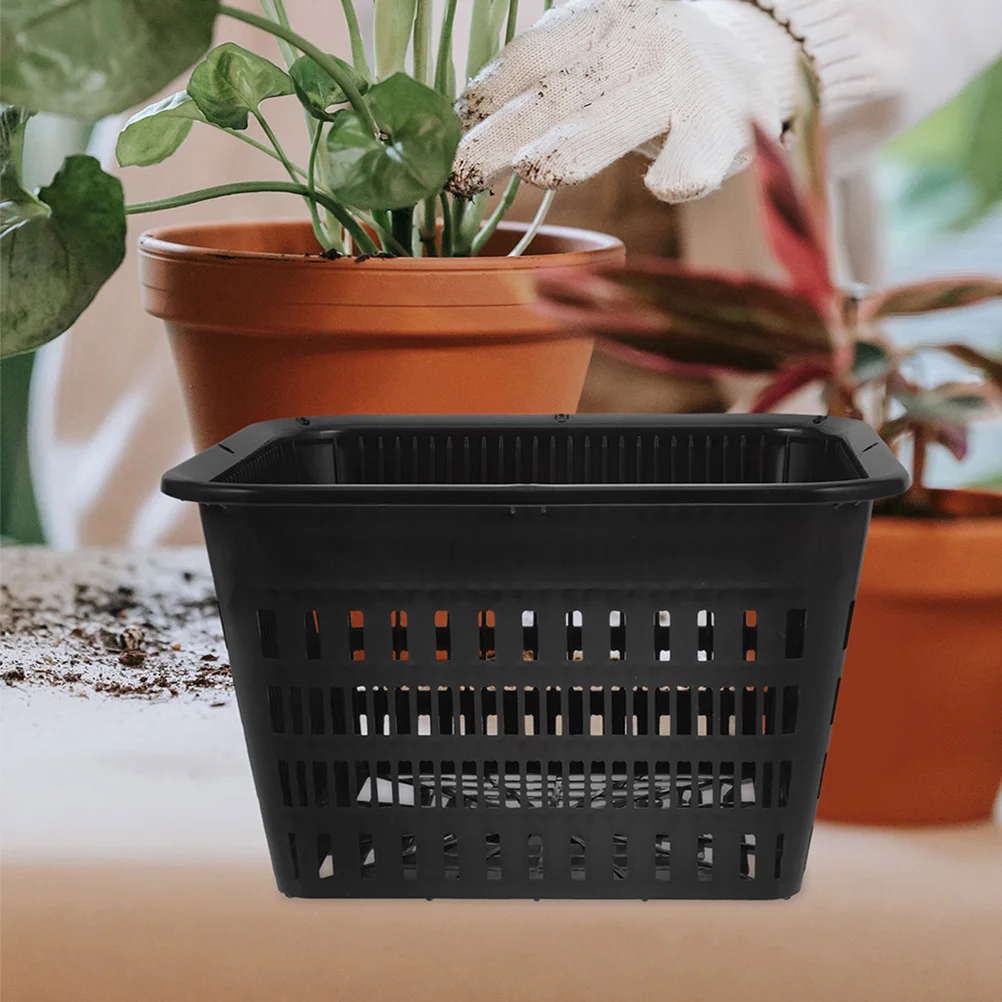 6pcs Hydroponic Planting Baskets Heavy Duty Mesh Pots Black Plastic Growing Cups Soilless Plant Network pots for hydroponics