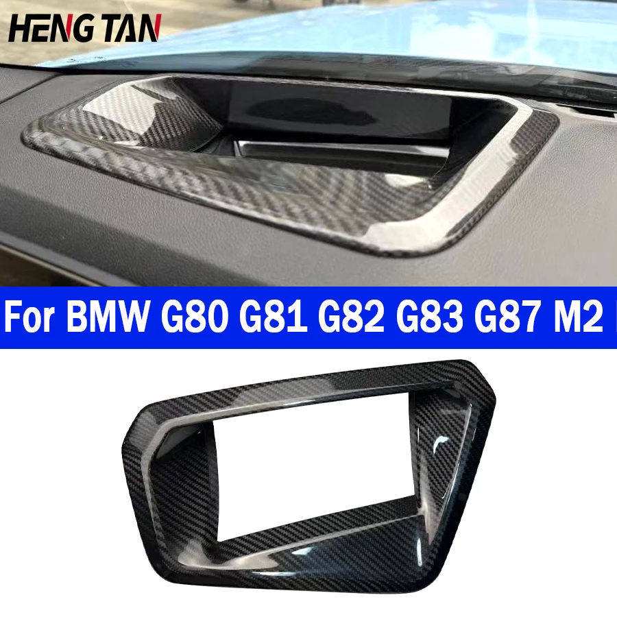 Dry Carbon Fiber Car Head Up Protective Frame For BMW G87 M2 G80 G81 G82 G83 M3 M4 2021-IN Car HUD Protective Cover Bodykit