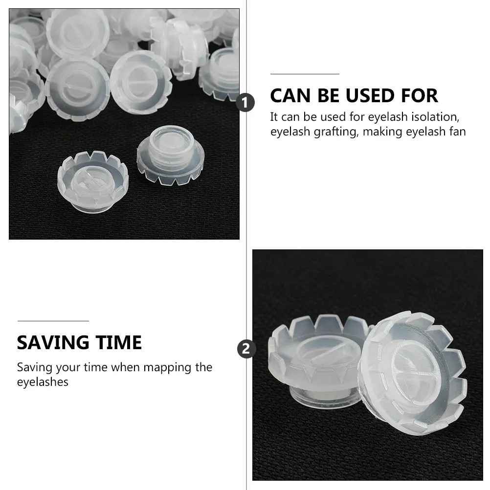 300 Piezas de Copas para Injerto de Pestañas, Estilo Flor, Contenedor de Pegamento Anti-Fugas para Aislamiento de Pestañas, Creación de Abanicos, Herramientas para Uso en Salón y Hogar