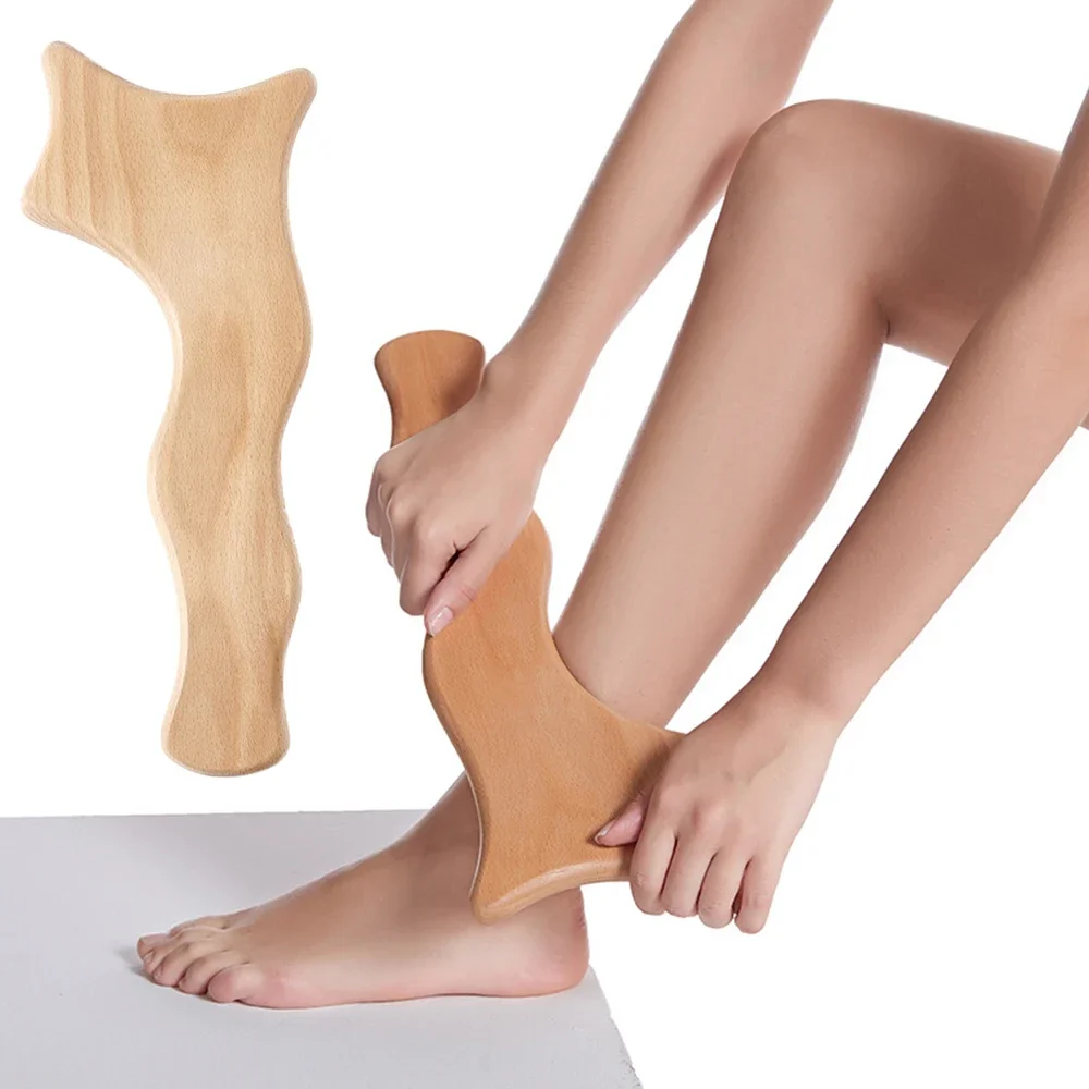 1Pcs Wooden Gua Sha Massage Tool, Anti-Cellulite & Muscle Release, Lymphatic Drainage Body Sculpting Tool for Maderotherapy