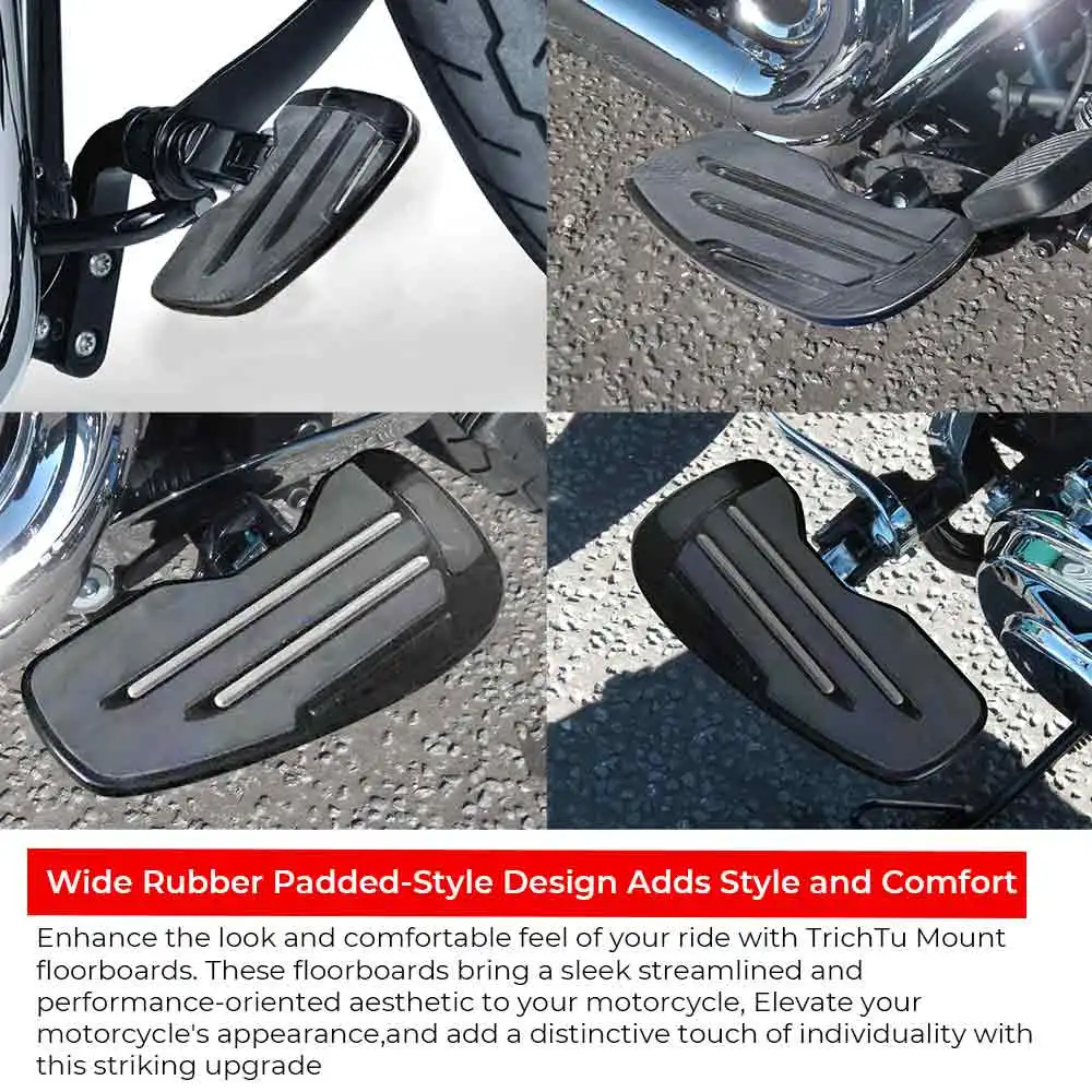 مساند قدم للسائق باللون الأسود للدراجة النارية أوتاد قدم قابلة للتعديل زوج واحد مناسبة لدراجة Harley Softail Breakout 117 FXBR 2023، 2024 #2
