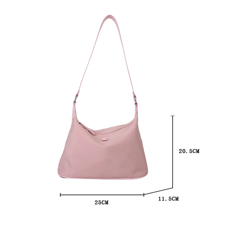 Borse a tracolla in tinta unita per donna borsa a tracolla per studenti semplice borsa a tracolla per donna Casual in tessuto Oxford impermeabile