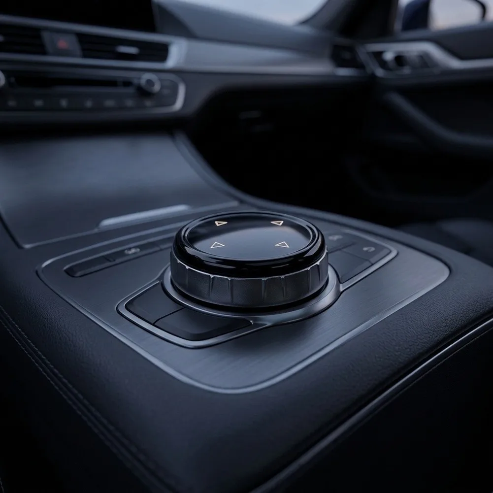 For Interior Enhancement Car Multimedia Knob Cover Secure Fit Knob Cover For BMW ABS Texture Cover Higher Knob Position
