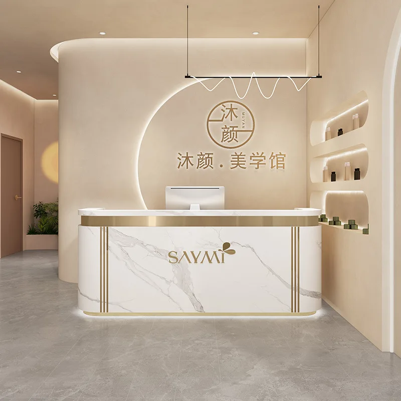 

Стоматологические стойки регистрации Магазин одежды Легкие роскошные стойки регистрации Офисная мебель Sportello Di Ricevimento YS40CC