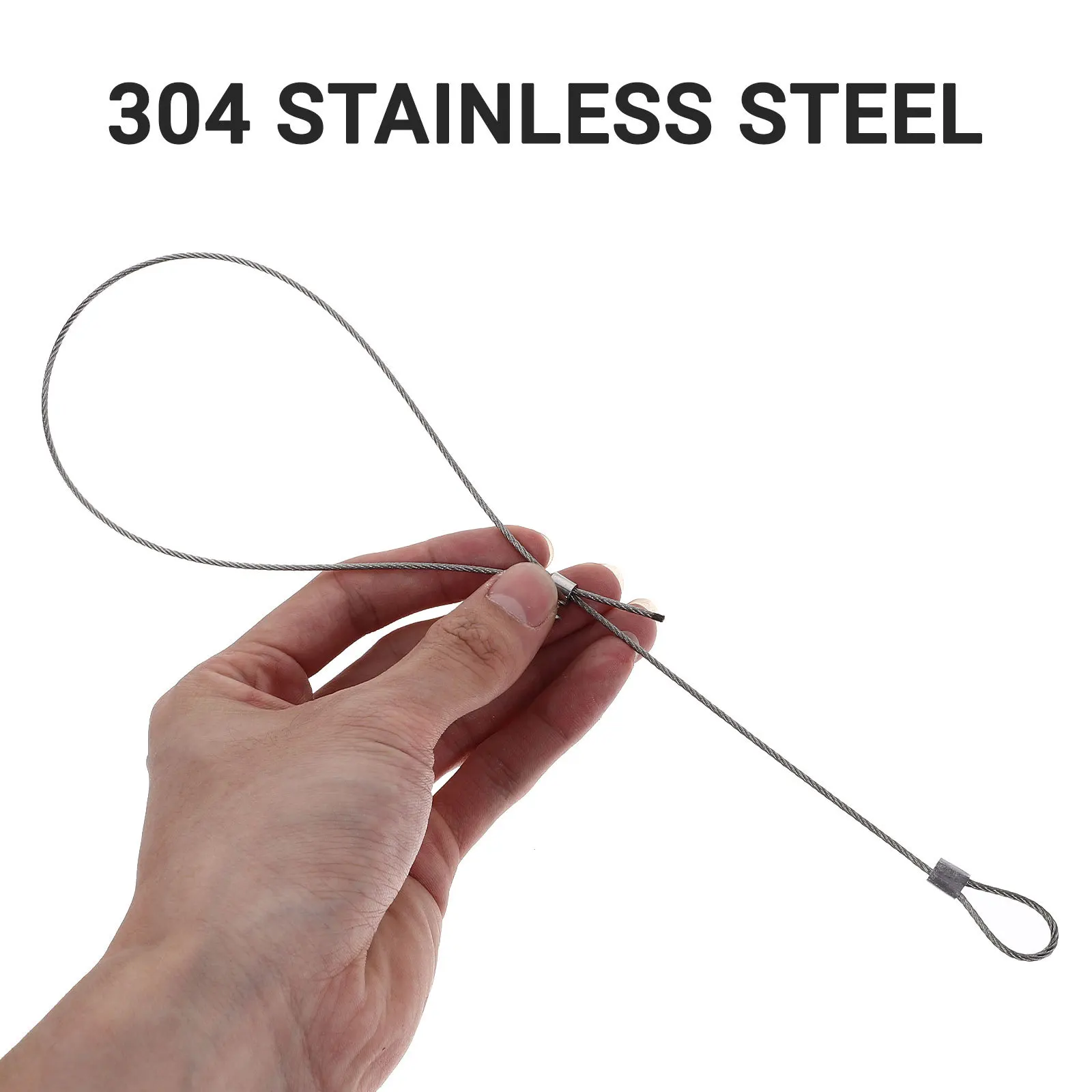 

6Pcs Gate Latch Cable Pull 304 Stainless Steel Durable for Metal Wooden Fences Easy Installation Gate Latch Cable Pull