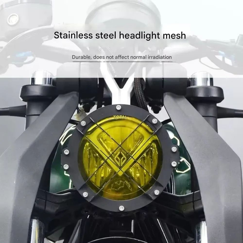 For Benda Napoleonbob 250 modified headlight mesh vintage lampshade protector stainless steel fence trim accessories